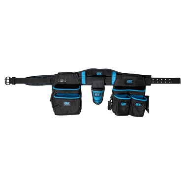 OX TOOLS Pro Electricians Nylon Tool Rig &acirc;&euro;&ldquo; 29 stable base pockets &amp; 1680D Ballistic Nylon w/PVC Coating