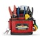 MagnoGrip 002-184 9-Pocket Electrician's Pouch with Integrated Magnetic Storage, Red