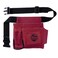 Graintex SS2268 5 Pocket Nail &amp; Tool Pouch Burgundy Suede Leather with 2&acirc;&euro; Webbing Belt for Constructors, Electricians, Plumbers, Handymen