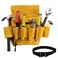Topways Leather Tool Belt Pouch/Work Apron for Carpenters and Builders, Suede Tool Bag &amp; Adjustable Poly Web Belt for Tools, Flashlight, Keys etc.