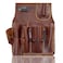 Graintex AS2587 Drywall Pouch Right Handed Ambassador Series Chestnut Brown Color Top Grain Leather, Steel Hammer Holder &amp; Measuring Tape Clip, Belt Loop Fits 3" Belt, Framers, Drywall Contractor