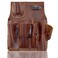 Graintex AS2588 Drywall Pouch Left Handed Ambassador Series Chestnut Brown Color Top Grain Leather, Steel Hammer Holder &amp; Measuring Tape Clip, Belt Loop Fits 3" Belt, Framers, Drywall Contractor