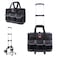Justzon Tool Bag with Wheels Removable Rolling Tool Bag for Electrician HVAC Tool Bag Organizer with Aluminum Alloy Trolley