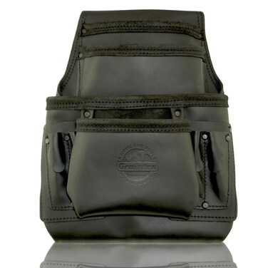 Graintex OS2744 10 Pocket Nail &amp; Tool Pouch Top Grain Oil Tanned Leather for Framers, Constructors, Electricians, Plumbers, Handyman