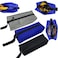 HunterBee 3 pcs Pockets Blue Black Gray Zipper utility waterproof canvas tool organizer bag screws nails bolts pouch nuts heavy duty Multipurpose storage bags