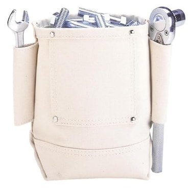 CLC Custom Leathercraft 914 Canvas Nut and Bolt Bag , White