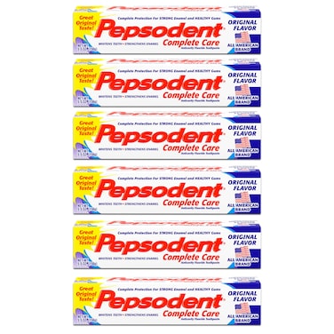 Pepsodent Complete Care Toothpaste Original Flavor 5.5 oz (Pack of 6)