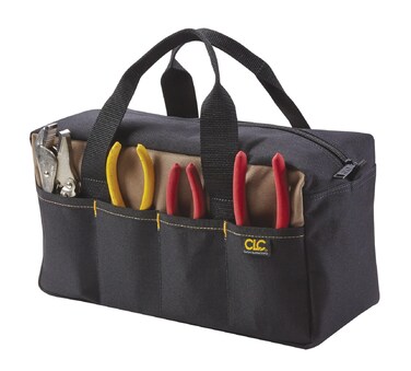 Custom Leathercraft 1116 14 Inch Standard Tool Tote Bag, 16 Pocket