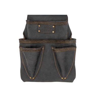 OX Tools Pro Oil Tanned Leather Nail Bag 4 Pocket with Reinforced Rivets &acirc;&euro;&ldquo; Tool &amp; Fastener Pockets &acirc;&euro;&lsaquo;