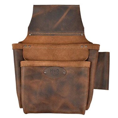 Hide &amp; Drink, Leather Heavy Duty Belt Bag, Tool Organizer, Work Gear, Accessories, Handmade Includes 101 Year Warranty :: Bourbon Brown