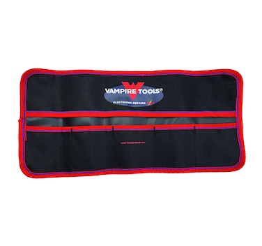 VAMPLIERS 8-Inch Mini Tool Roll Organizer Pouch, 5 Pockets. Secure Storage for Small Pliers, Wrenches, and Various Other Small Electronic/Hand Tools. Water Resistant Lining.