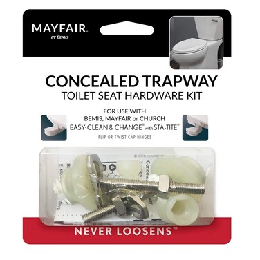 Mayfair Concealed Trapway Toilet Seat Fastening Hardware Upgrade Kit, 7MCONCEALEC, White