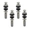 Lychee Light Toilet Seat Bolts Kit 4 PCS, Universal Heavy Duty Stainless Steel with Extra Long Down Lock Nuts Rubber Washers Gaskets and Easy to Install -Bathroom Toilet Repair Screw