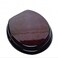 PlumbTech 5C3R1-18BN Round Toilet Seat with Adjustable Hinge, Dark Brown