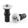 E-outstanding 4pcs Stainless steel Toilet Seat Hinges Screws with White Plastic Gasket, Universal Expansion Rubber Top Nuts Screws Toilet Seat Fixing Accessories