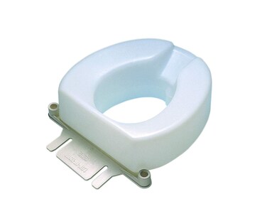 Fabrication Enterprises Raised Toilet seat, Bolt-Down Bracket, White