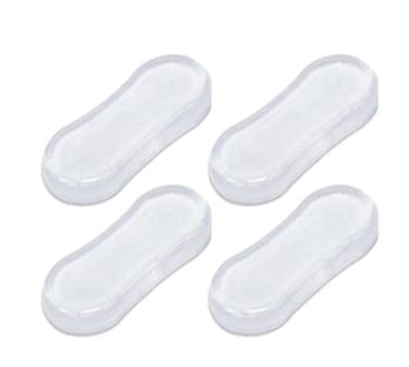 4Pcs Toilet Seat Bumper Set, Silicone Strong Adhesive Toilet Seats Lid Bumpers, Toilet Seat Buffers, Toilet Lid Rubber Pads for Home, Hotel and Hospital Bathroom Fixtures Toilets and Toilet Parts