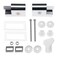 SING F LTD 1 Set Toilet Seat Hinges Left &amp; Right Soft Close Toilet Seat Fittings Accessories Compatible with Duro Toilet Seat With Soft-Close Mechanism