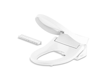 KOHLER 28119-0 PureWash E815 Elongated Bidet Toilet Seat with Remote Control, Electric Bidet Toilet Seat with Warm Water and Stainless Steel Wand, White