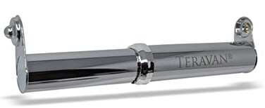 Teravan Stainless Steel Standard Extender - Modern Look Metal Toilet Paper Holder Spring-Loaded Replacement Spindle for Bigger Rolls Fits Standard Fixtures