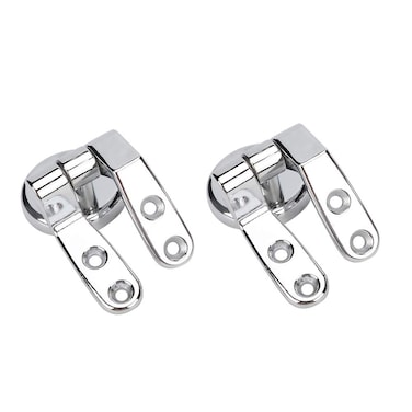 ViaGasaFamido Replacement Toilet Seat Hinge Mountings Toilet Seats Hinges Toilet Seat Repair Replacement Hinge Zinc Alloy for Toilet Lid with Screws and Accessories Seat Fixings Tools Set