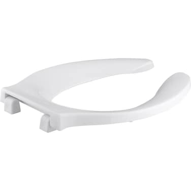 Kohler K-4731-C-0 Stronghold Elongated Toilet Seat with Integrated Handle and Check Hinge, White, One Size