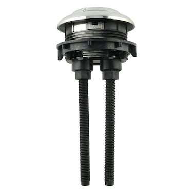 Tegg Toilet Push Button 48mm Thread Round Head Dual Flush Water Saving Chrome Effect Water Tank Push Button