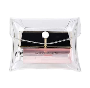 Meikakka Mini Clear Waterproof Cosmetic Bag PVC Transparent Plastic Makeup Organizing Bags Travel Toiletry Pouch for Bathroom, Vacation and Organizing(S)
