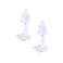 2Pcs White Plastic Toilet Seat Screws and Nuts with Washers,Hinge Bolts Screws Hinges Replacement Parts for Mounting Toilet Lid Toilet Seats Bathroom Fixtures Parts Kit
