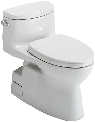TOTO TMS644124CEFG01 Carolina II One-Piece Elongated 1.28 GPF Universal Height Toilet and SoftClose Seat Cotton