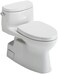 TOTO TMS644124CEFG01 Carolina II One-Piece Elongated 1.28 GPF Universal Height Toilet and SoftClose Seat Cotton