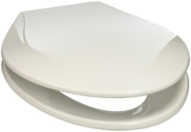 PlumbTech 241-00 Slow Close Round Toilet Seat with Adjustable Hinge, White
