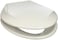 PlumbTech 241-00 Slow Close Round Toilet Seat with Adjustable Hinge, White