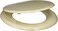 PlumbTech 101-01 Standard Grade Molded Wood Round Toilet Seat, Bone