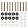 The Lord of the Tools 10 Sets Toilet Seat Fittings Fixing Screws Toilet Seat Bolts with Plastic Nuts Metal Washers and Rubber Washers for Installing Toilet Seat Hinge