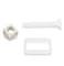 12-Pack Toilet Seat Hinge Plastic Bolt Screws and Rectangular Nut White Plastic Toilet Seat Bolts