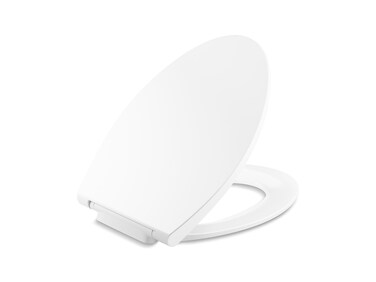 Kohler K-30781-0 Willow Quiet-Close Elongated Toilet seat with Grip Tight Bumpers, White