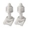 Msjderr 2 pc White toilet seat bolts,Plastic toilet seat screws replacement