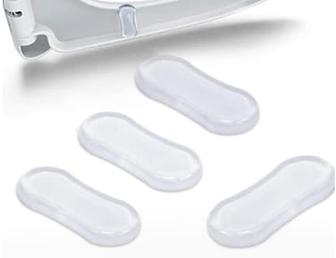 5Pcs Transparent Toilet Seat Bumper Set, Silicone Strong Adhesive Toilet Seats Lid Bumpers, Toilet Seat Buffers, Toilet Lid Rubber Pads for, Home Hotel and Hospital and Toilet Parts Bathroom Fixtures