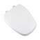 PlumbTech 188-00 Deluxe Wood Elongated Square Front Toilet Seat with Adjustable Hinge, White
