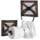 Autumn Alley Rustic Farmhouse Toilet Paper Holder and Towel Ring Rack w/Brackets, Wall Mount, 2 Set, Farmhouse Wall Toilet Paper Holder and Bathroom Hand Towel Holder Wooden Farmhouse Bathroom Decor