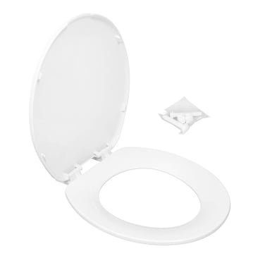 Prime-Line MP56255 Toilet Seats, Round, Plastic Construction, White (10 Pack)