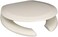 PlumbTech 115-00 Deluxe Molded Wood Round Toilet Seat with Adjustable Hinge, White