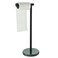 Toilet Paper Holder Stand, Free Standing Tissue Roll Holder, Heavy Natural Marble Base Green,Matte Black Rod, G369C