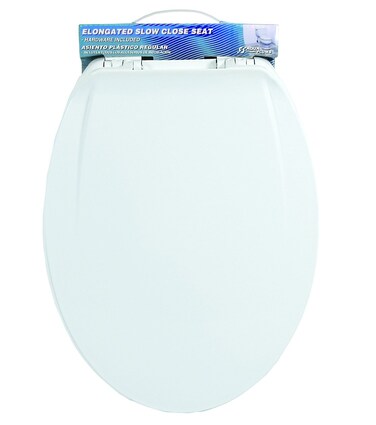 Aqua Plumb Aqua Plumb CTS380BO Elongated Plastic Toilet Seat - Bone