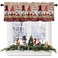 Big buy store Merry Christmas Gnome Kitchen Curtain Valance, Window Curtain Valance Rod Pocket, 1 Panel Small Valances Window Treatment for Bathroom Living Room Cafe (54x18in Vintage Wooden Board)