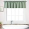 NANAN Curtain Valance,Waffle Weave Waterproof Window Valance for Bathroom,Rod Pocket Tailored Kitchen Valance Curtain Cafe Curtains - 60" x 15", Sage, One Panel