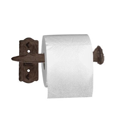 Treasure Gurus Wall Mount Railroad Spike TP Holder Toilet Tissue Paper Roll Hanger RR Nail Dispenser Train Room Bathroom Home Decor