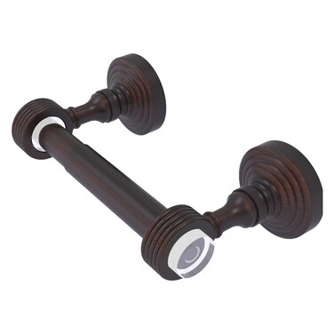 Allied Brass PG-24G Pacific Grove Collection Two Post Grooved Accents Toilet Paper Holder, Venetian Bronze