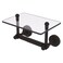 Allied Brass WP-GLT-24 Waverly Place Collection Two Post Tissue Glass Shelf Toilet Paper Holder, Oil Rubbed Bronze